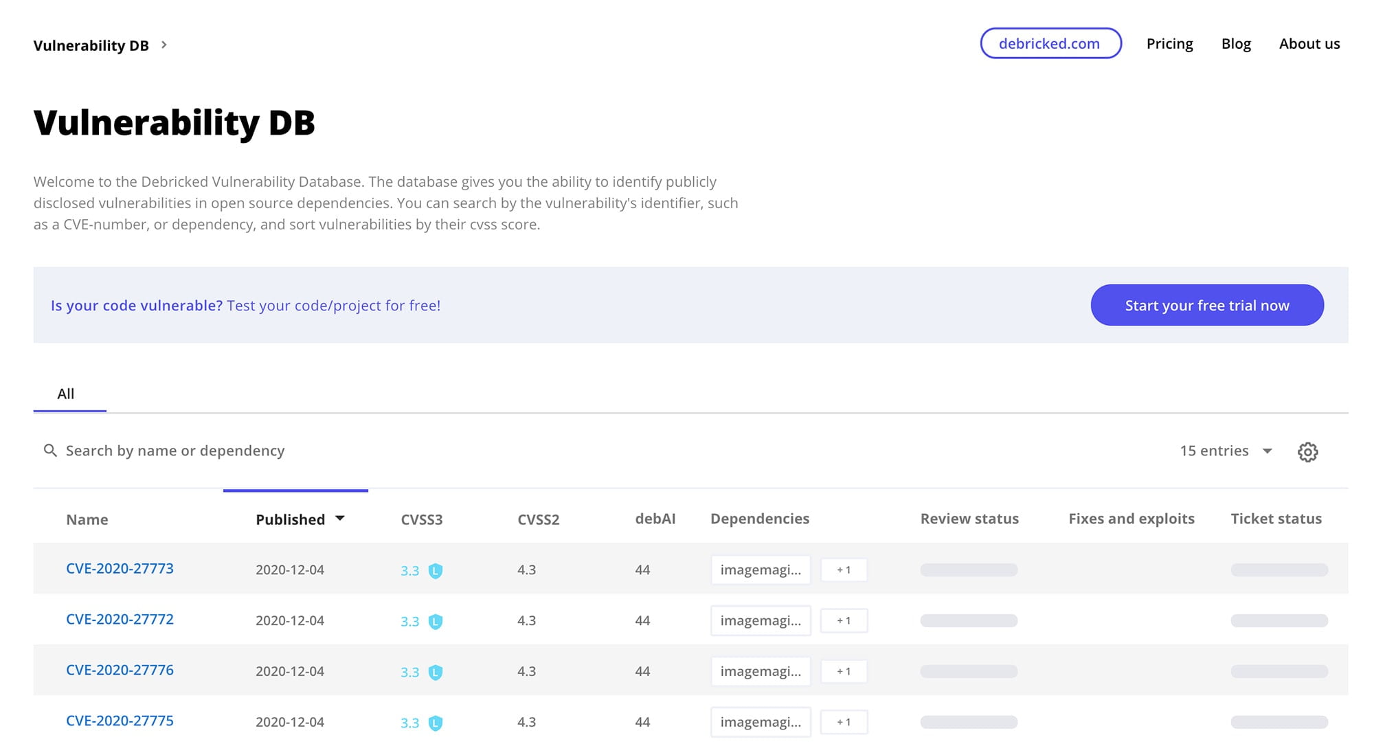 Debricked Vulnerability Database Min 