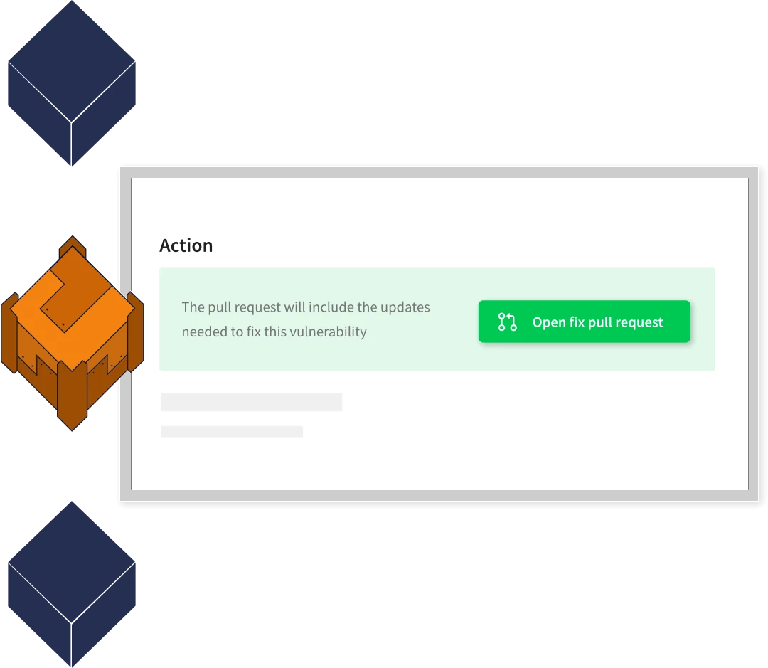 illustration orange box with simplified service ui debricke